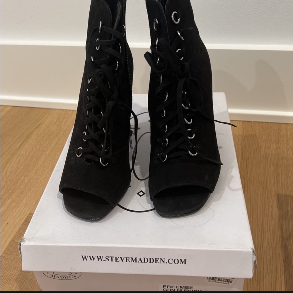 Women sandal booties lace up open toe